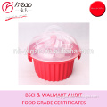 With LFGB food grade certificates easy to go designed clear plastic cupcake carrier